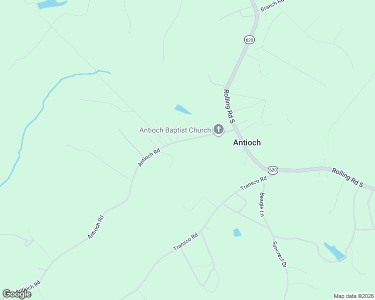 map of restaurants, bars, coffee shops, grocery stores, and more near Antioch Road in Scottsville
