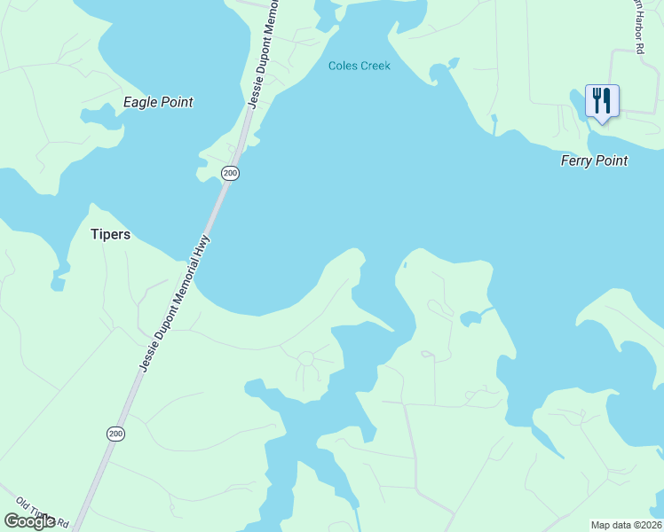 map of restaurants, bars, coffee shops, grocery stores, and more near 583 Wicomico Drive in Heathsville