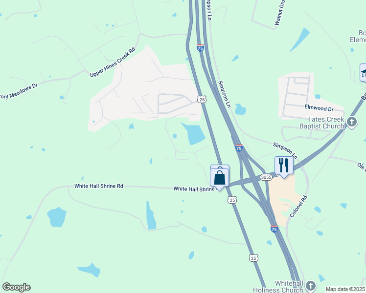 map of restaurants, bars, coffee shops, grocery stores, and more near 3280 Lexington Road in Richmond