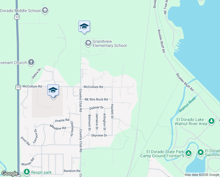 map of restaurants, bars, coffee shops, grocery stores, and more near 1106 McCollum Rd in El Dorado