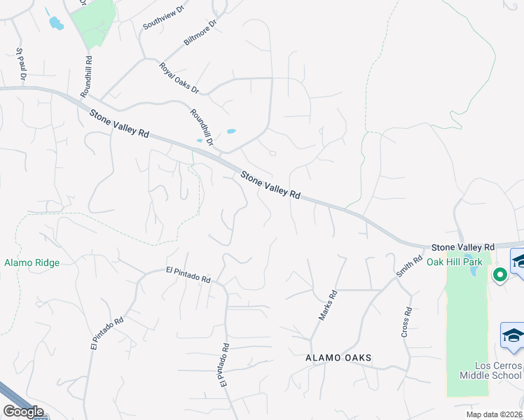 map of restaurants, bars, coffee shops, grocery stores, and more near 34 Winding Glen in Alamo