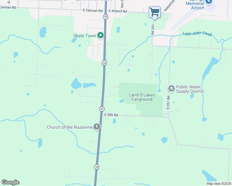 map of restaurants, bars, coffee shops, grocery stores, and more near 3889 East 364 Road in El Dorado Springs