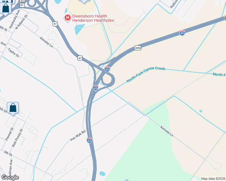 map of restaurants, bars, coffee shops, grocery stores, and more near 1712 Kimsey Lane in Henderson