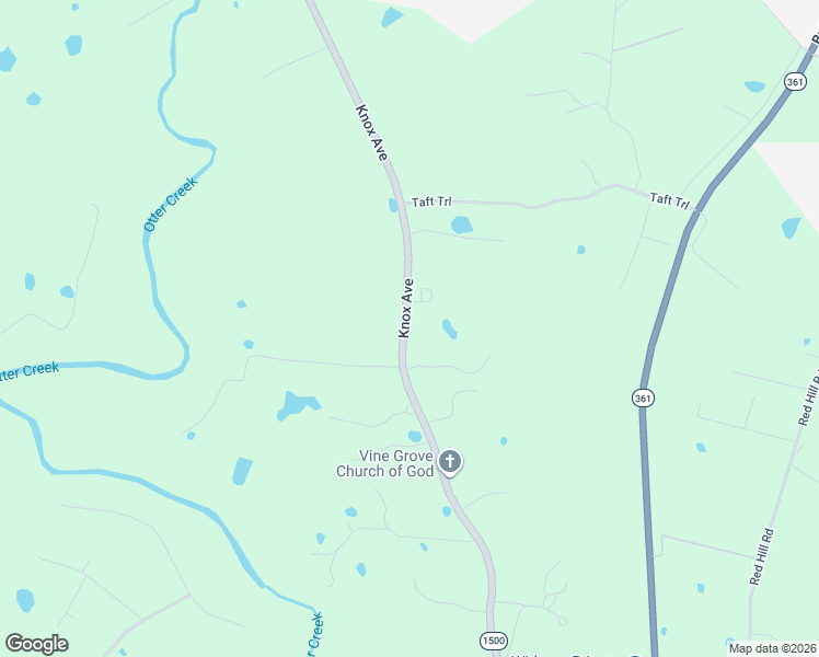 map of restaurants, bars, coffee shops, grocery stores, and more near 2705 Knox Avenue in Vine Grove