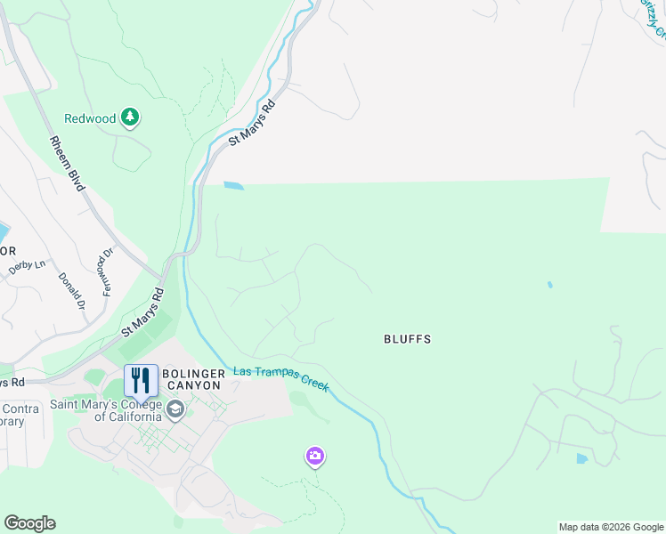 map of restaurants, bars, coffee shops, grocery stores, and more near 1960 Joseph Drive in Moraga