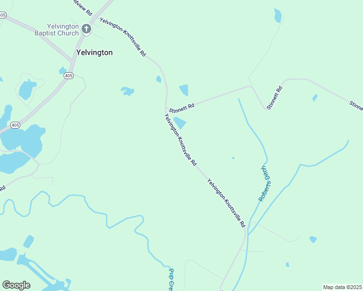map of restaurants, bars, coffee shops, grocery stores, and more near 1414 Yelvington-Knottsville Road in Maceo