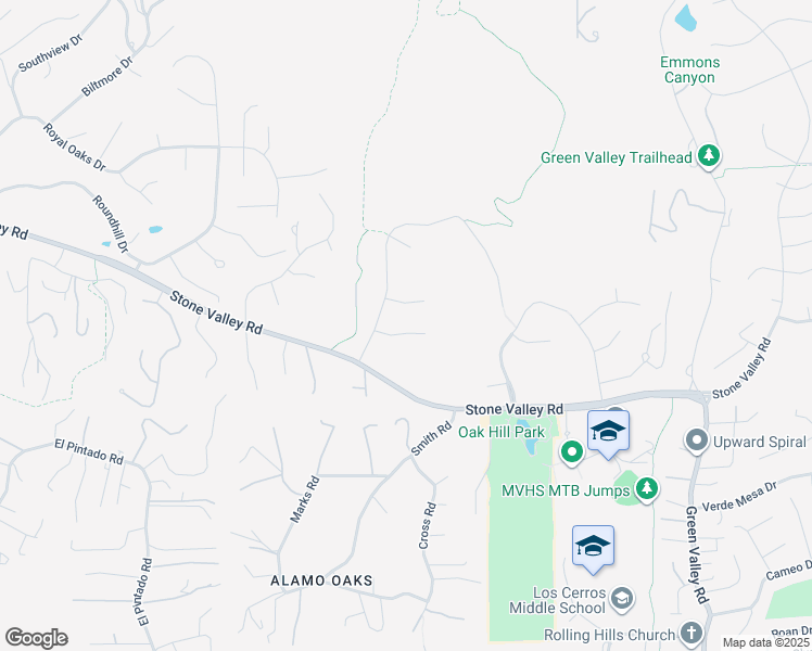 map of restaurants, bars, coffee shops, grocery stores, and more near 123 Pheasant Court in Alamo