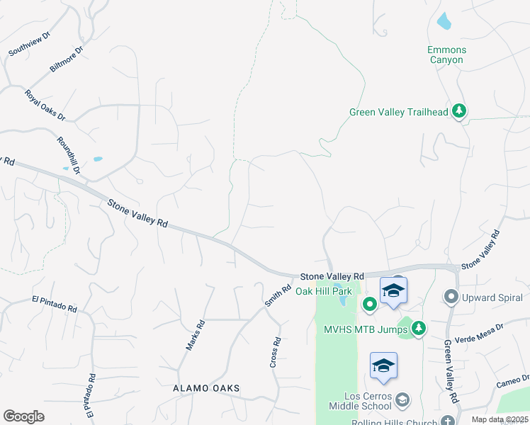 map of restaurants, bars, coffee shops, grocery stores, and more near 212 Hawk Court in Alamo