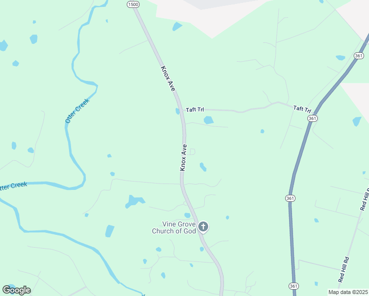 map of restaurants, bars, coffee shops, grocery stores, and more near 2540 Knox Avenue in Vine Grove