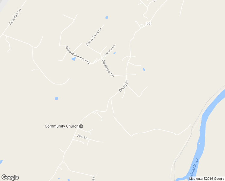 map of restaurants, bars, coffee shops, grocery stores, and more near 3357 Brush Road in Lewisburg