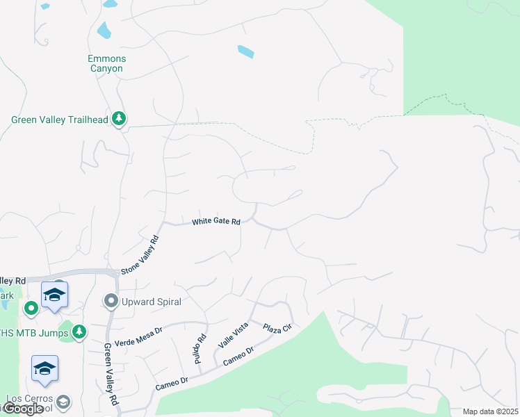 map of restaurants, bars, coffee shops, grocery stores, and more near 1050 White Gate Road in Alamo