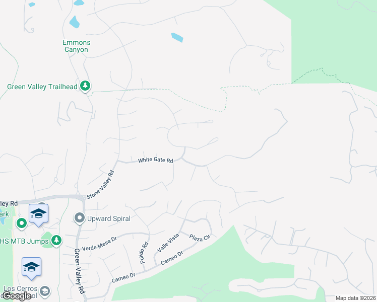 map of restaurants, bars, coffee shops, grocery stores, and more near 1050 White Gate Road in Alamo