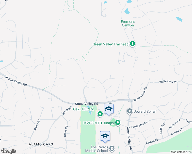 map of restaurants, bars, coffee shops, grocery stores, and more near 387 Golden Grass Drive in Alamo