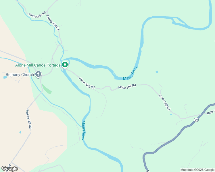 map of restaurants, bars, coffee shops, grocery stores, and more near Alone Mill Road in ROCKBDGE BATH