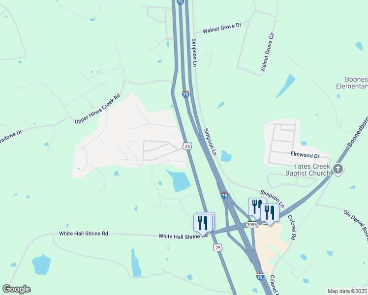 map of restaurants, bars, coffee shops, grocery stores, and more near 36 Francis Drive in Richmond