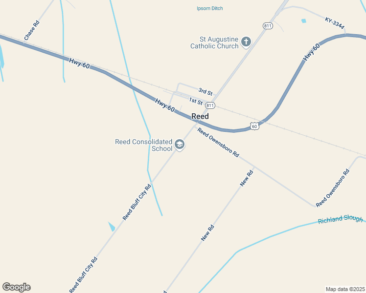 map of restaurants, bars, coffee shops, grocery stores, and more near 6072 Reed Bluff City Road in Reed