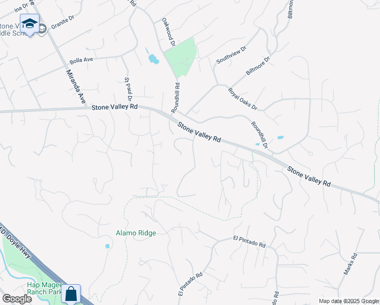 map of restaurants, bars, coffee shops, grocery stores, and more near 526 Justin Morgan Drive in Alamo