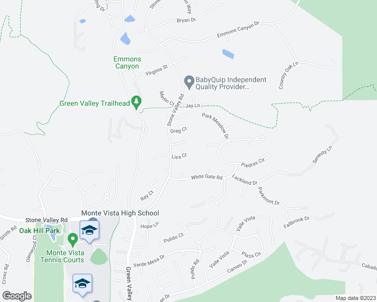 map of restaurants, bars, coffee shops, grocery stores, and more near 48 Lisa Court in Alamo