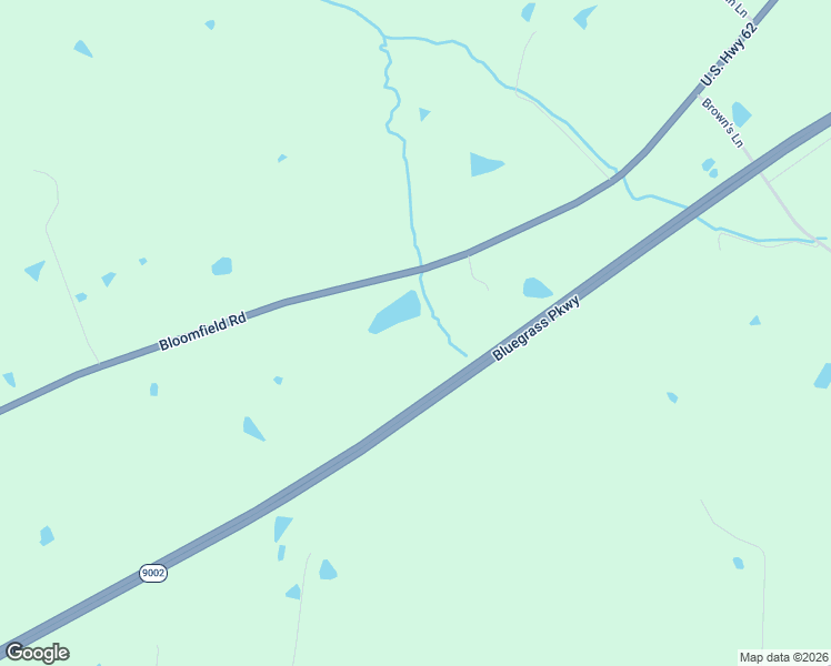 map of restaurants, bars, coffee shops, grocery stores, and more near 6935 Bloomfield Road in Bardstown