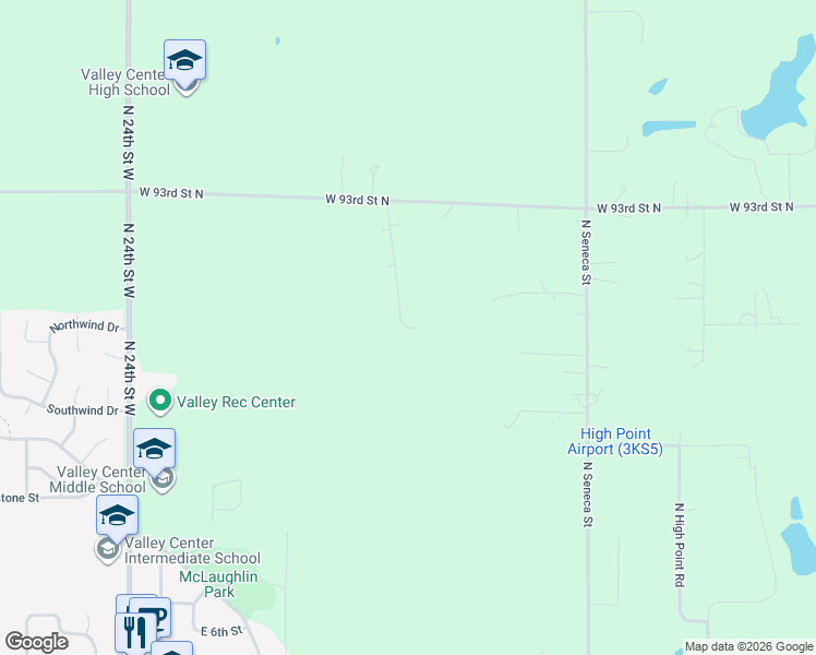 map of restaurants, bars, coffee shops, grocery stores, and more near 9209 North Hedgeapple Circle in Valley Center