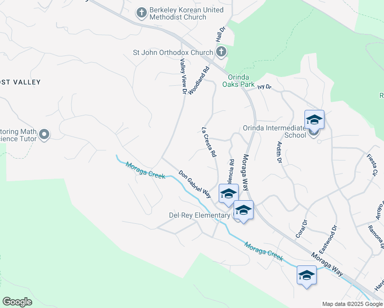 map of restaurants, bars, coffee shops, grocery stores, and more near 14 Francisco Court in Orinda
