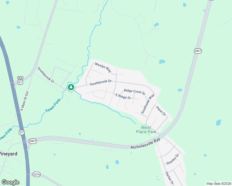 map of restaurants, bars, coffee shops, grocery stores, and more near 113 South Town Branch Drive in Nicholasville