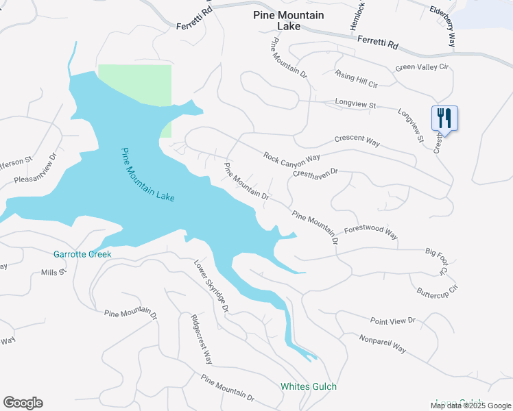 map of restaurants, bars, coffee shops, grocery stores, and more near 20266 Pine Mountain Drive in Groveland
