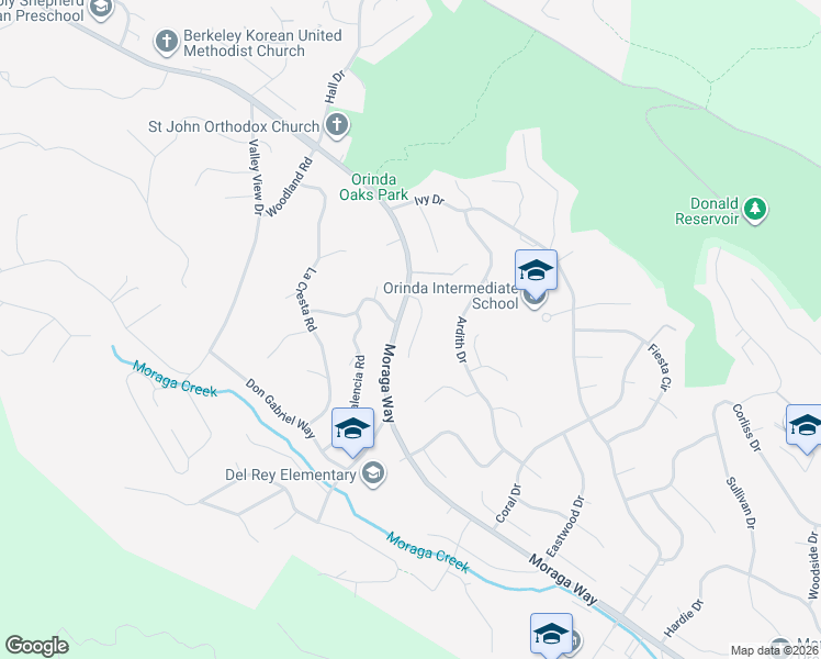 map of restaurants, bars, coffee shops, grocery stores, and more near 12 Southwaite Court in Orinda