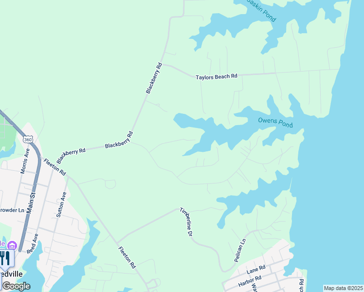 map of restaurants, bars, coffee shops, grocery stores, and more near 244 Oyster Bay Road in Reedville