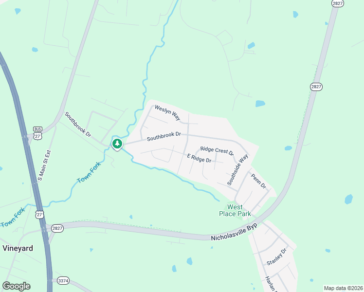 map of restaurants, bars, coffee shops, grocery stores, and more near 113 South Town Branch Drive in Nicholasville