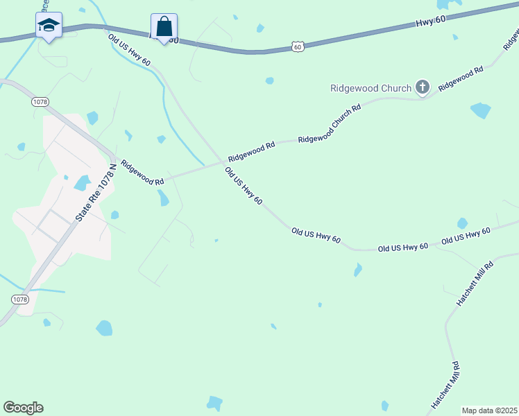 map of restaurants, bars, coffee shops, grocery stores, and more near 8262-8480 Old US 60 Highway in Henderson