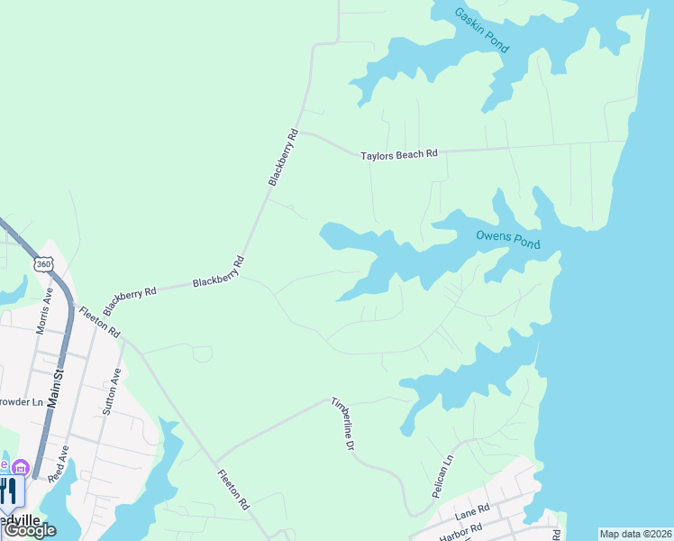 map of restaurants, bars, coffee shops, grocery stores, and more near 73 Oyster Bay Road in Reedville