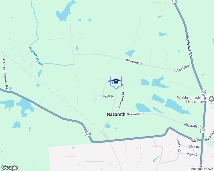 map of restaurants, bars, coffee shops, grocery stores, and more near 134 Main Avenue in Nazareth