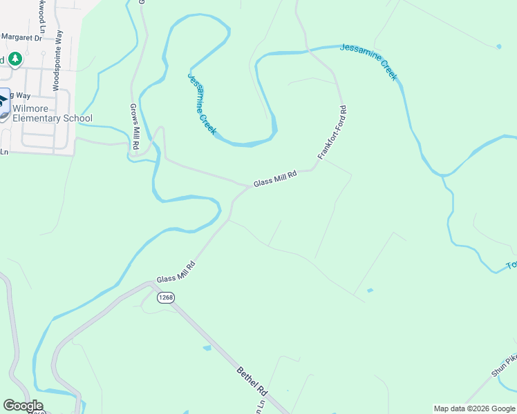 map of restaurants, bars, coffee shops, grocery stores, and more near 2700-3298 Frankfort-Ford Road in Wilmore