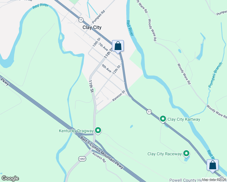 map of restaurants, bars, coffee shops, grocery stores, and more near 98 Childers Avenue in Clay City