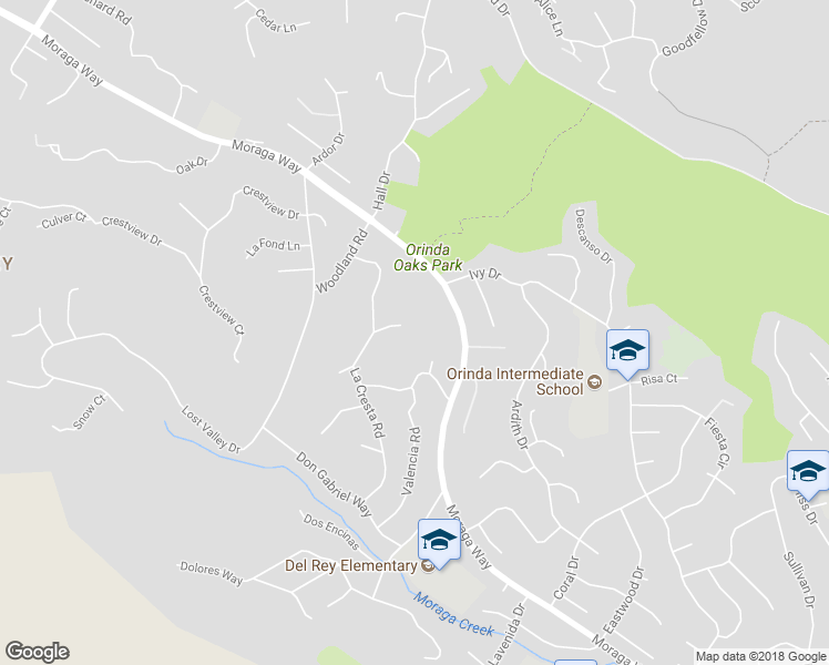 map of restaurants, bars, coffee shops, grocery stores, and more near 13 Carmen Court in Orinda