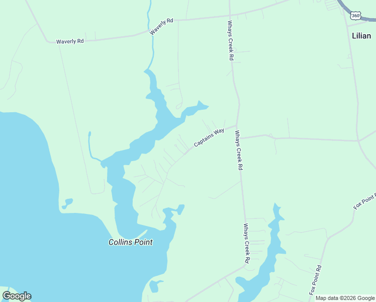 map of restaurants, bars, coffee shops, grocery stores, and more near Captains Way in Reedville