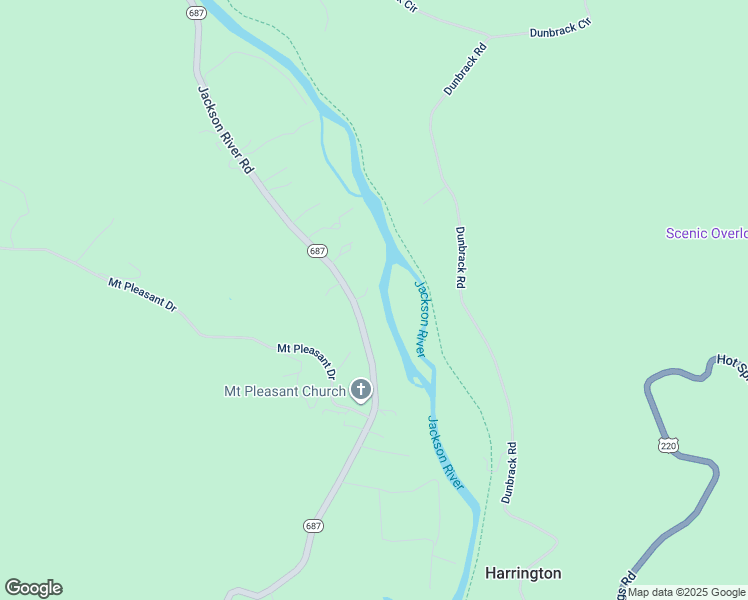 map of restaurants, bars, coffee shops, grocery stores, and more near 3707 Jackson River Road in Covington