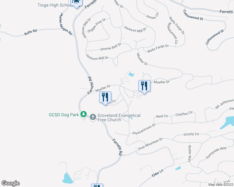 map of restaurants, bars, coffee shops, grocery stores, and more near 12731 Mueller Drive in Groveland