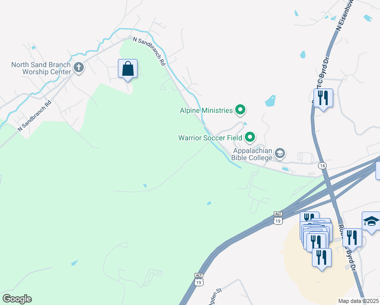 map of restaurants, bars, coffee shops, grocery stores, and more near 160 Bennett Road in Mount Hope