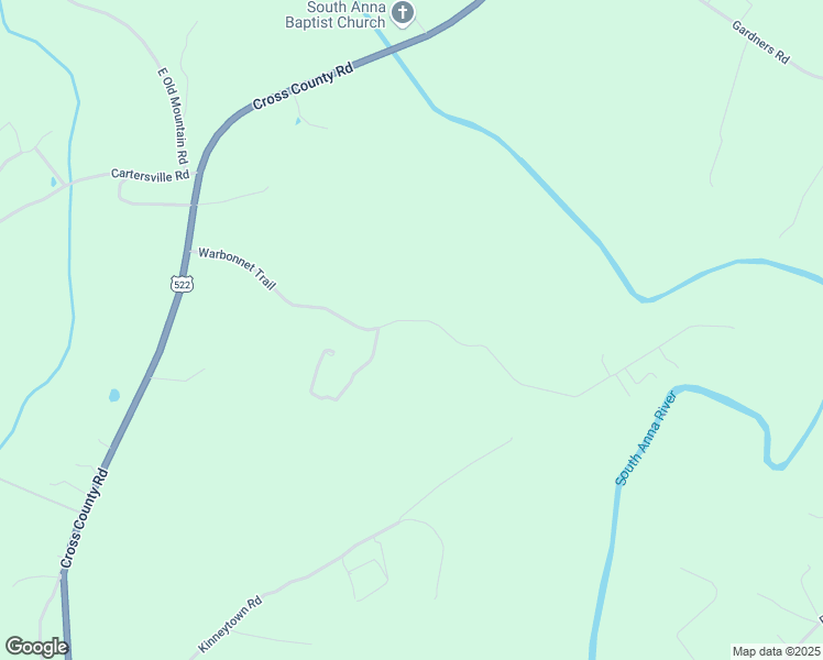 map of restaurants, bars, coffee shops, grocery stores, and more near 574 Warbonnet Trail in Mineral