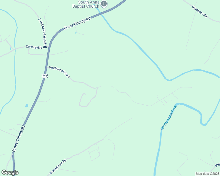 map of restaurants, bars, coffee shops, grocery stores, and more near 574 Warbonnet Trail in Mineral