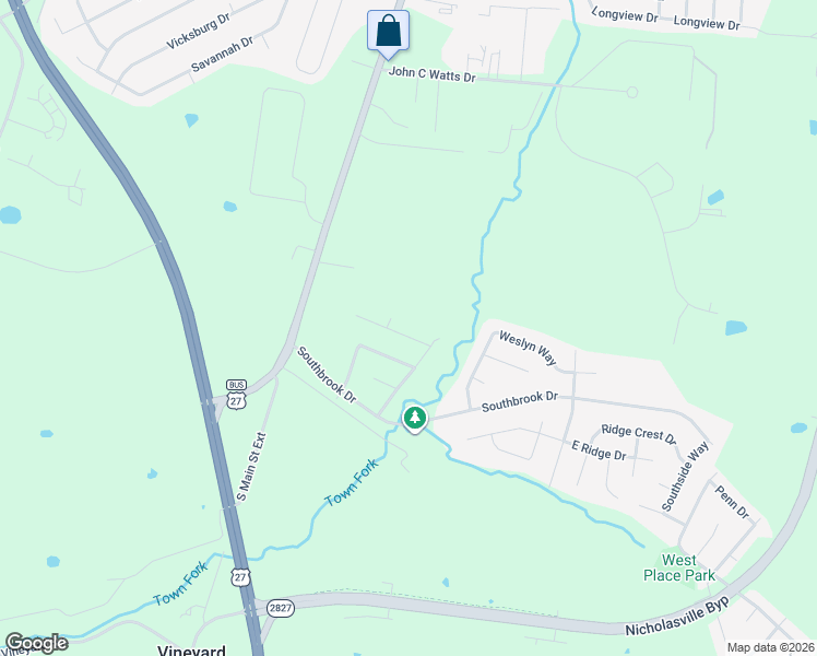 map of restaurants, bars, coffee shops, grocery stores, and more near 109 Northbrook Road in Nicholasville