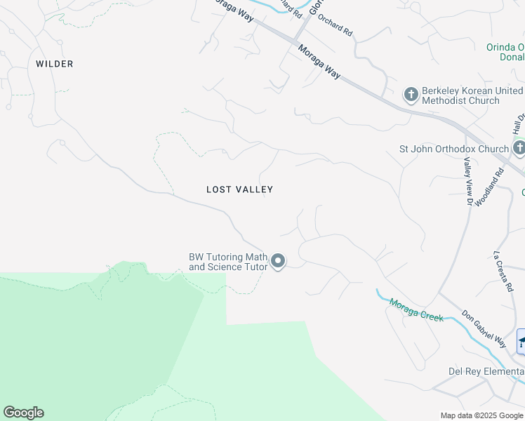 map of restaurants, bars, coffee shops, grocery stores, and more near 40 Hilldale Court in Orinda
