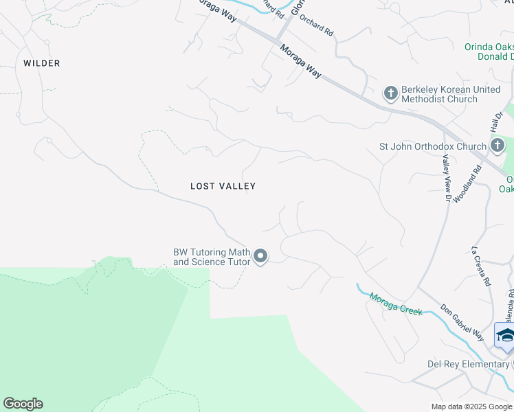 map of restaurants, bars, coffee shops, grocery stores, and more near 40 Hilldale Court in Orinda