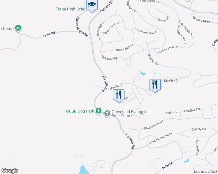 map of restaurants, bars, coffee shops, grocery stores, and more near 19234 Ferretti Road in Groveland