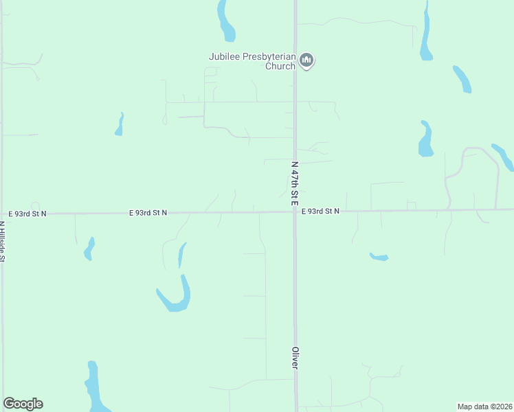 map of restaurants, bars, coffee shops, grocery stores, and more near 4600 East 93rd Street North in Valley Center