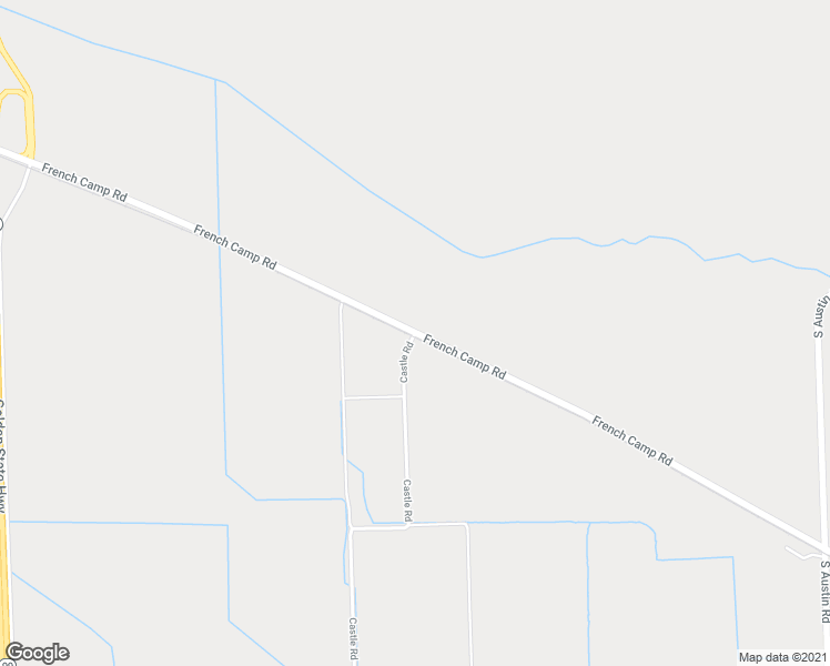 map of restaurants, bars, coffee shops, grocery stores, and more near French Camp Road in San Joaquin County