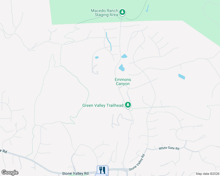 map of restaurants, bars, coffee shops, grocery stores, and more near 1979 Green Valley Road in Alamo