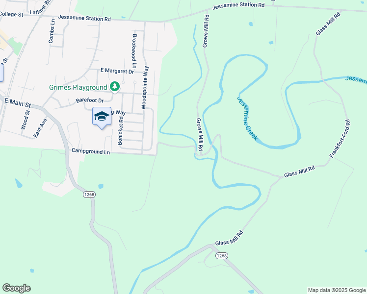 map of restaurants, bars, coffee shops, grocery stores, and more near 150 Campground Lane in Wilmore